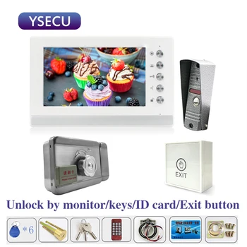YSECU 7 inch HD Video intercom with Lock for Apartment Home Electric Lock Video camera Video door phone with exit button ,IP65,
YSECU 7 inch HD Video intercom with Lock for Apartment Home Electric Lock Video camera Video door phone with exit button ,IP65,