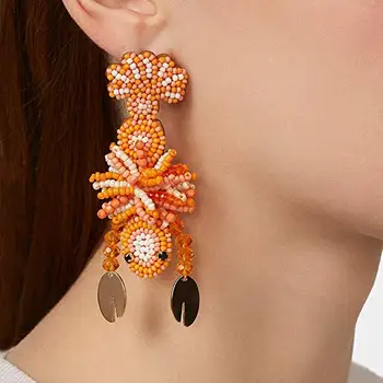 Handmade Cute Acrylic Beads Flamingo Crayfish Drop Earrings for Women Cute Cartoon Animal Earrings Brincos Summer Part Jewelry
Handmade Cute Acrylic Beads Flamingo Crayfish Drop Earrings for Women Cute Cartoon Animal Earrings Brincos Summer Part Jewelry