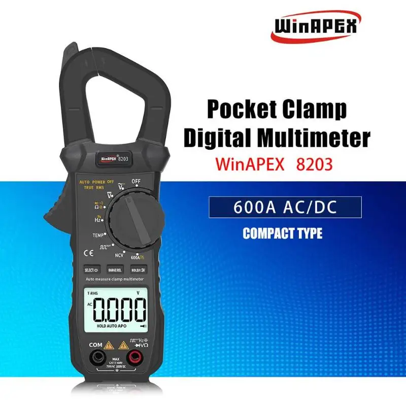 WinAPEX ET8202 ET8203 Digital Multimeter 600A 5999 Counts True RMS Digital Clamp Meter Auto Range Multimeter Tester True RMS
WinAPEX ET8202 ET8203 Digital Multimeter 600A 5999 Counts True RMS Digital Clamp Meter Auto Range Multimeter Tester True RMS