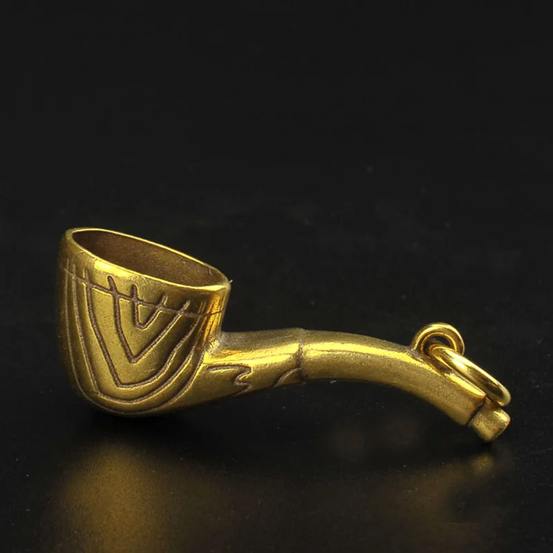Brass Tobacco Pipe Key Chains Pendants (6)