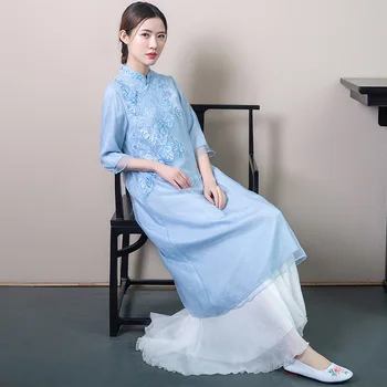Christmas dress sundress woman dresses 2019 spring summer lady's fashion elegant blue embroidery floral qipao style free ship
Christmas dress sundress woman dresses 2019 spring summer lady's fashion elegant blue embroidery floral qipao style free ship
