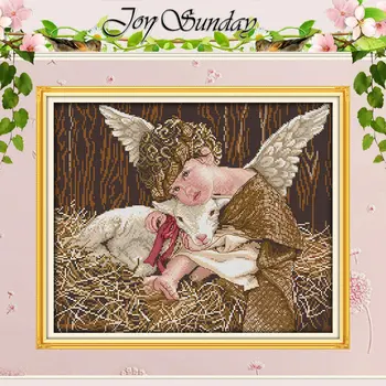Angel and Lamb Patterns Counted Cross Stitch 11 14CT Cross Stitch Sets Wholesale Chinese Cross-stitch Kits Embroidery Needlework 
Angel and Lamb Patterns Counted Cross Stitch 11 14CT Cross Stitch Sets Wholesale Chinese Cross-stitch Kits Embroidery Needlework