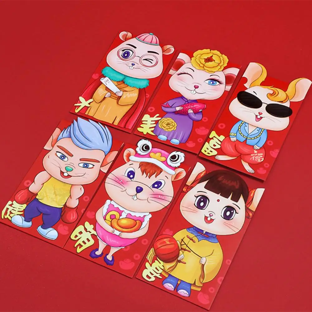 6Pcs /set 2020 New Year Red Envelope Cartoon Pattern Red Bag Spring Festival Marriage Birthday Red Envelope
6Pcs /set 2020 New Year Red Envelope Cartoon Pattern Red Bag Spring Festival Marriage Birthday Red Envelope