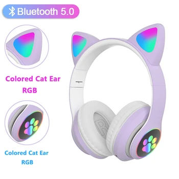 RGB Cat Ear Wireless Headphones Bluetooth 5.0 Bass Noise Cancelling Adults Kids Girl Headset Support TF Card With Mic Gift Brace
RGB Cat Ear Wireless Headphones Bluetooth 5.0 Bass Noise Cancelling Adults Kids Girl Headset Support TF Card With Mic Gift Brace