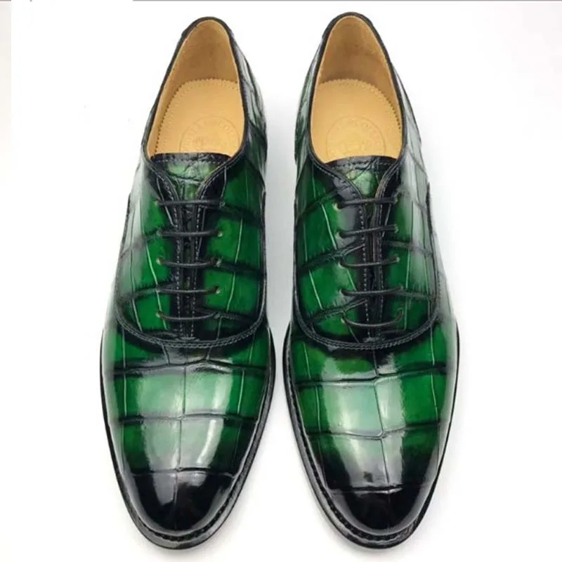Фото chue Hand-made leather shoes crocodile skin men's business dress men custom-made | Обувь