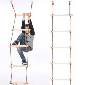 180cm 5 Wooden Rungs PE Rope Ladder Children Climbing Toy Kids Sport Rope Swing Safe Fitness Toys Indoor Outdoor Garden
180cm 5 Wooden Rungs PE Rope Ladder Children Climbing Toy Kids Sport Rope Swing Safe Fitness Toys Indoor Outdoor Garden