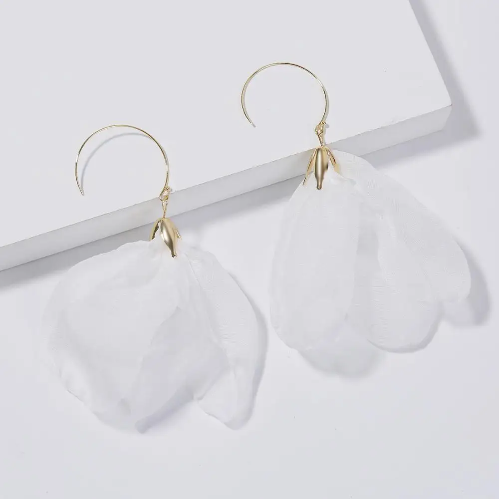 New Bohemian White Red Black Flower Petals Tassel Earrings Handmade Fabric Chiffon Floral Drop Earrings for Women Party Jewelry
New Bohemian White Red Black Flower Petals Tassel Earrings Handmade Fabric Chiffon Floral Drop Earrings for Women Party Jewelry