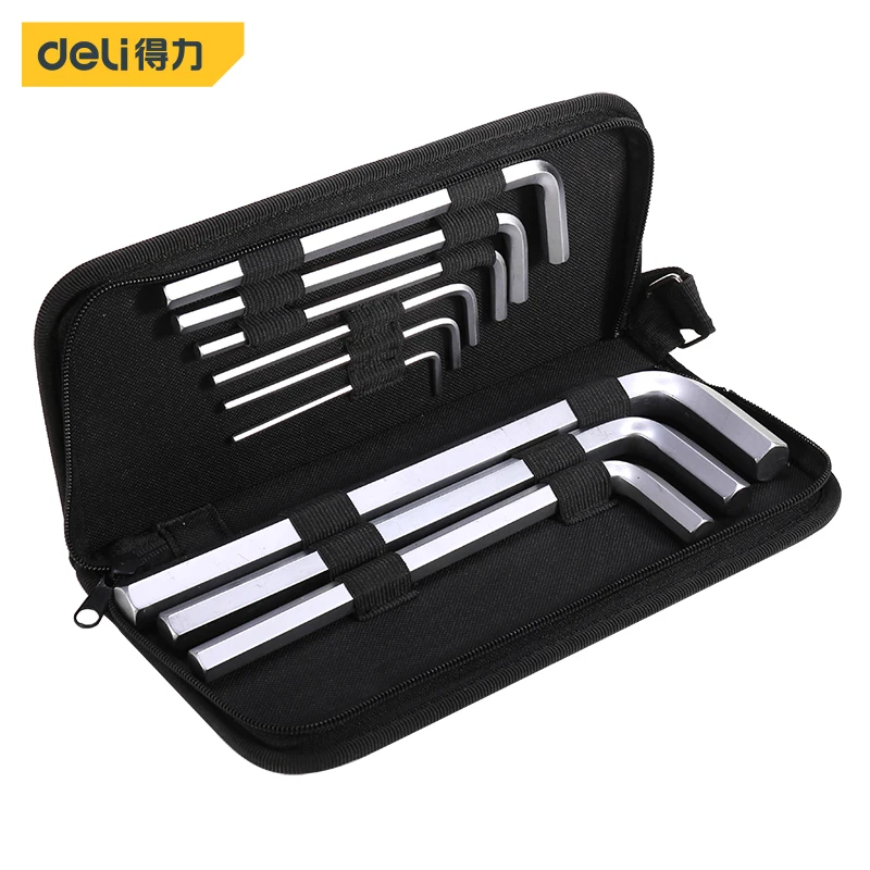 Deli 9pcs/lot Hex Hexagon Allen Key Wrench Hand Tools Chrome Spanner Set Screwdriver Long Arm Spanner Tool Set High Quality
Deli 9pcs/lot Hex Hexagon Allen Key Wrench Hand Tools Chrome Spanner Set Screwdriver Long Arm Spanner Tool Set High Quality