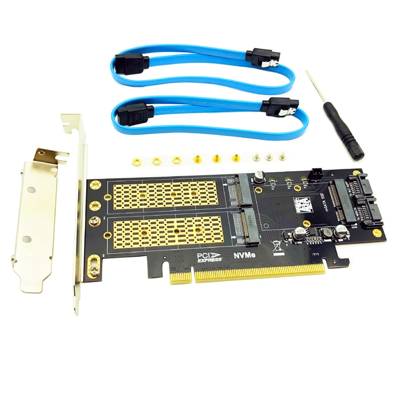 M.2 NVMe SSD NGFF к PCIE X16 адаптер M ключ B mSATA PCI Express 3,0 NVME M2 SSD m.2 AHCI SATA SSD mSATA 3 в 1 конвертер Новый
M.2 NVMe SSD NGFF к PCIE X16 адаптер M ключ B mSATA PCI Express 3,0 NVME M2 SSD m.2 AHCI SATA SSD mSATA 3 в 1 конвертер Новый