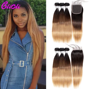 1B 4 27 Ombre Brazilian Hair Bundles With Closure 3 Tone Color Straight Human Hair Weave Bundles With 4x4 Lace Closure Remy
1B 4 27 Ombre Brazilian Hair Bundles With Closure 3 Tone Color Straight Human Hair Weave Bundles With 4x4 Lace Closure Remy