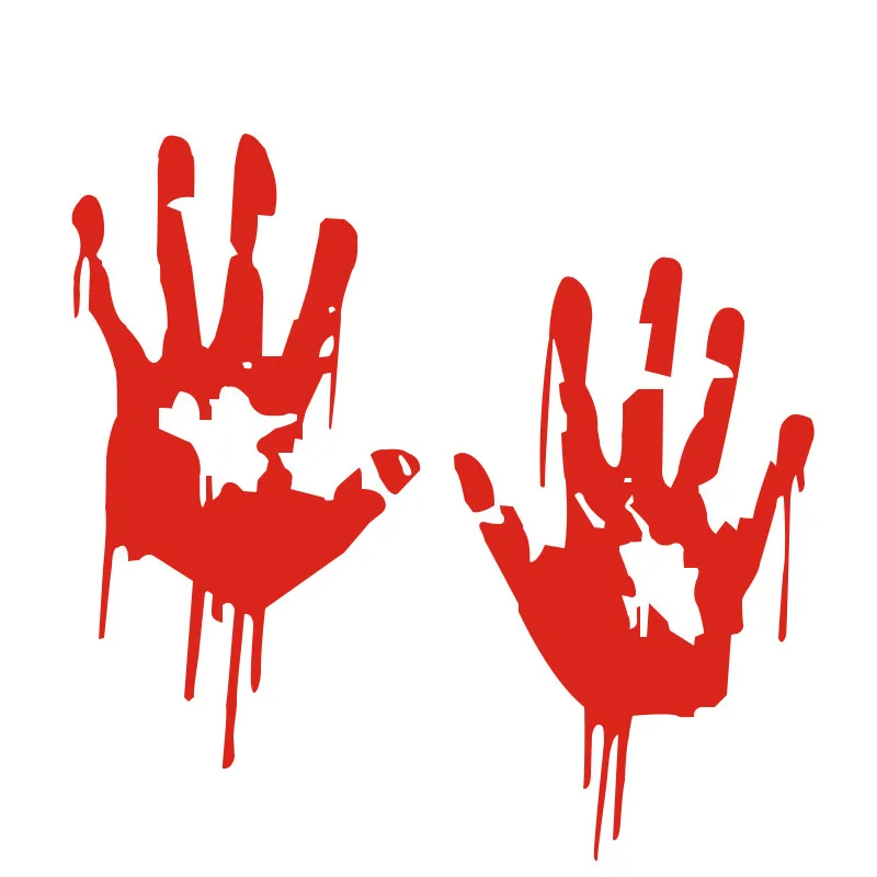 Фото Автомобильные наклейки Elistooop принт зомби кровянистые руки красный Забавный
