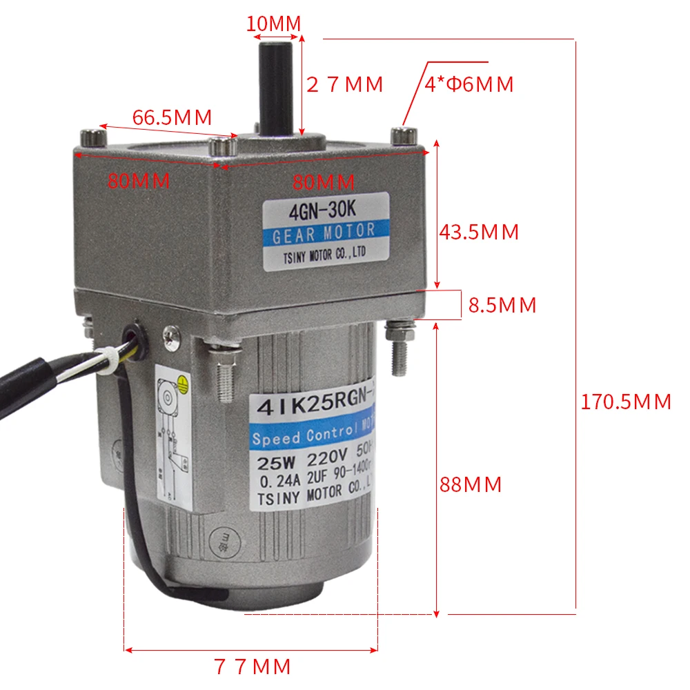 25W gear reducer motor miniature speed regulating small motor 220V AC reducer motor single phase asynchronous motor
25W gear reducer motor miniature speed regulating small motor 220V AC reducer motor single phase asynchronous motor