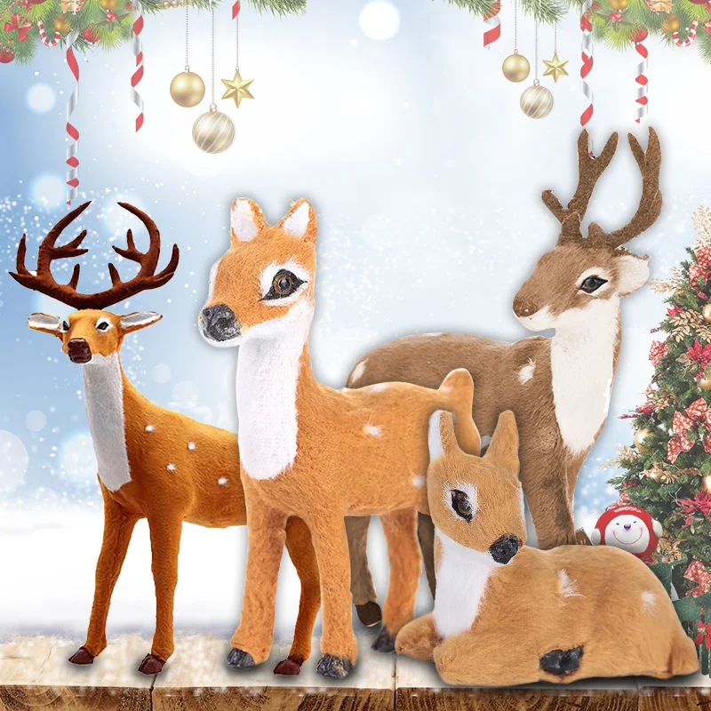 Christmas Reindeer Lying Deer Lawn Ornaments Plush Plastic Xmas Home Decor Gift Elk Mini Shop Window Simulation Xmas Elk
Christmas Reindeer Lying Deer Lawn Ornaments Plush Plastic Xmas Home Decor Gift Elk Mini Shop Window Simulation Xmas Elk