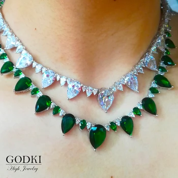 GODKI BIG Green CZ Necklaces Mother's Day Gift Trendy Personalized Stackable CZ Necklace Jewelry for women girlfriend giftS 2020
GODKI BIG Green CZ Necklaces Mother's Day Gift Trendy Personalized Stackable CZ Necklace Jewelry for women girlfriend giftS 2020