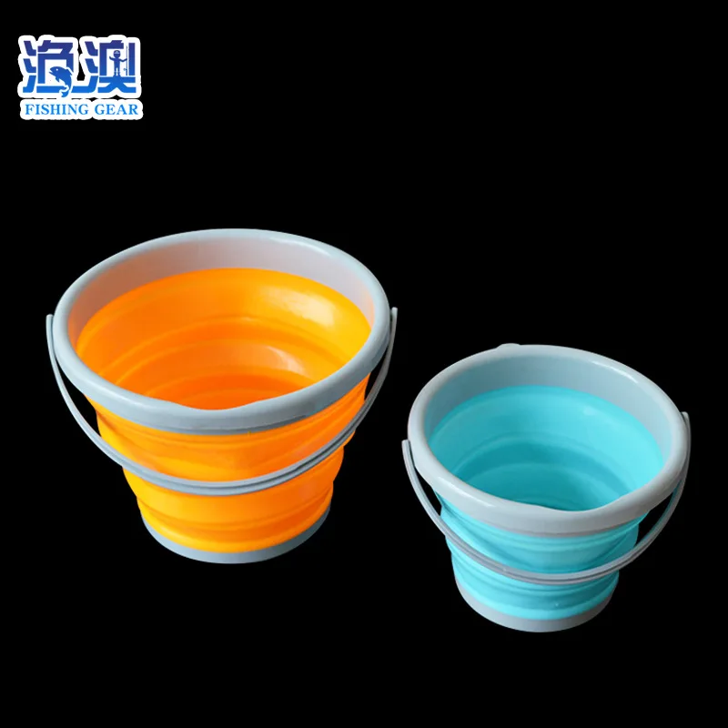 Outdoor Fishing Bucket Silica Gel Bucket Folding Barrels Soft Silcone round Barrel 5 Litres 10 L Fishing Gear Bucket 
Outdoor Fishing Bucket Silica Gel Bucket Folding Barrels Soft Silcone round Barrel 5 Litres 10 L Fishing Gear Bucket