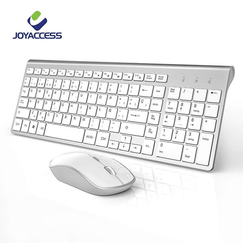 Клавиатура и мышь беспроводные JOYACCESS 2 4 ГГц с испанской раскладкой | Компьютеры