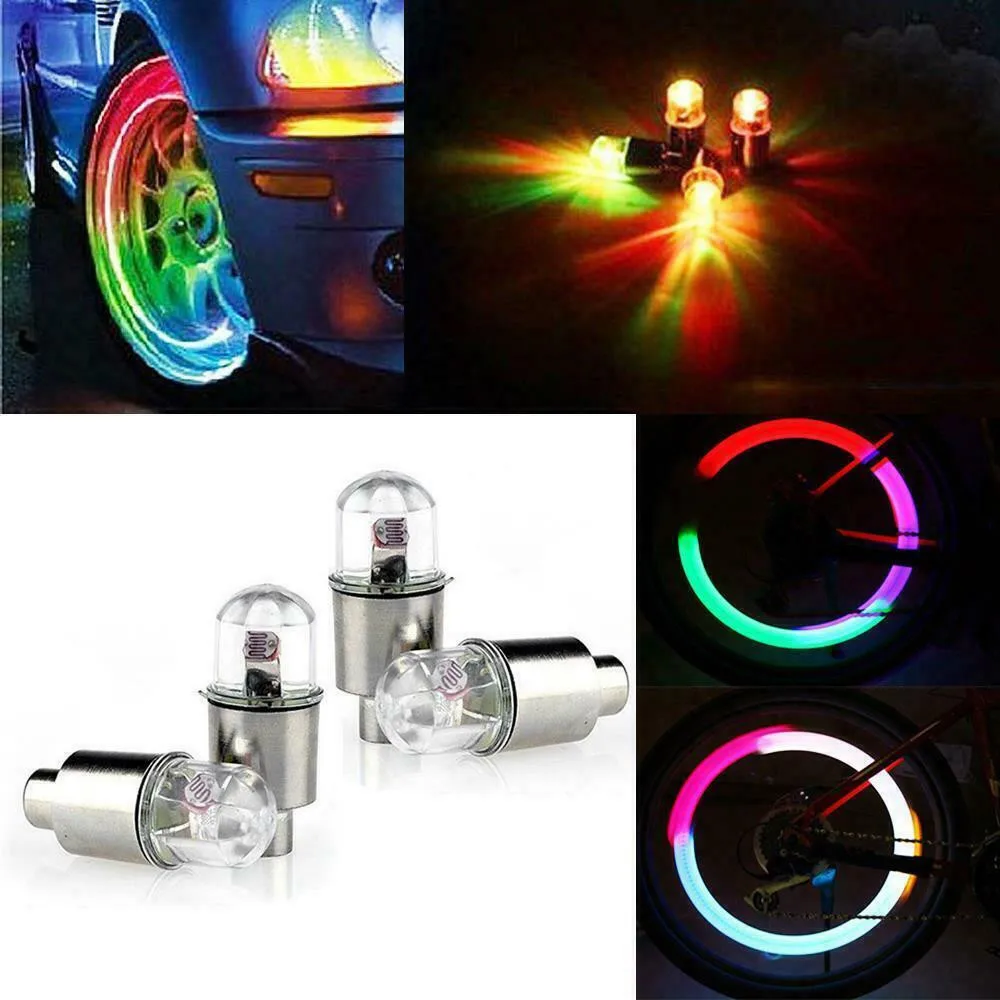 4pcs Car Wheel Tire Air Valve Stem LED Light Cap Cover Accessories Top Colorful Flashing Light Works For Car Valve Car Lights
4pcs Car Wheel Tire Air Valve Stem LED Light Cap Cover Accessories Top Colorful Flashing Light Works For Car Valve Car Lights