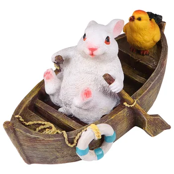 Pond Ornament Boating Small Rabbit Ornament Garden Funny Cute Creative Decorative Rabbit Ornament (White Rabbit Style)
Pond Ornament Boating Small Rabbit Ornament Garden Funny Cute Creative Decorative Rabbit Ornament (White Rabbit Style)