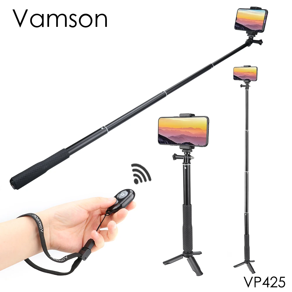 Vamson Mini Selfie Tripod for iPhone XR 8 X 7 6s Plus Bluetooth Selfie Stick Handheld Monopod For xiaomi for Huawei VP425
Vamson Mini Selfie Tripod for iPhone XR 8 X 7 6s Plus Bluetooth Selfie Stick Handheld Monopod For xiaomi for Huawei VP425