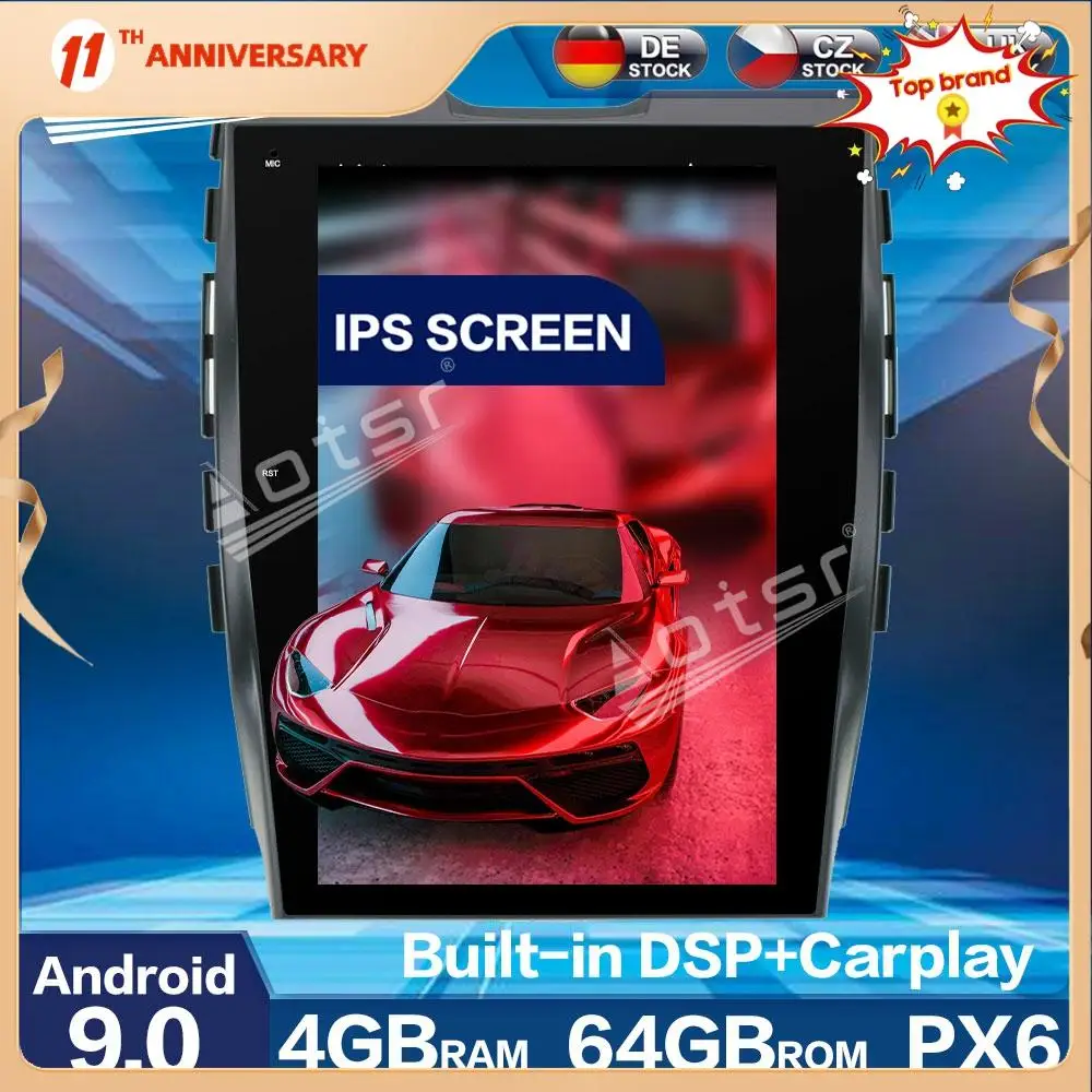 Aotsr 12.1 inch Vertical Tesla PX6 Android 9.0 RAM 4GB CARPLAY Car Radio Player For Ford Edge 2015 -2019 Car GPS Navigation DSP
Aotsr 12.1 inch Vertical Tesla PX6 Android 9.0 RAM 4GB CARPLAY Car Radio Player For Ford Edge 2015 -2019 Car GPS Navigation DSP