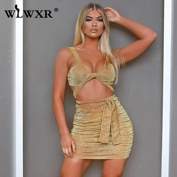 WLWXR Hollow Out Summer Club Outfits Two Piece Skirt Set Women Suits Bandage Sexy Crop Top Women Skirt Female Matching Sets 2020
WLWXR Hollow Out Summer Club Outfits Two Piece Skirt Set Women Suits Bandage Sexy Crop Top Women Skirt Female Matching Sets 2020