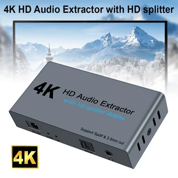 HDMI to HDMI Audio Extractor 4K 60Hz HDMI to Optical Spdif Toslink with HDMI and 3.5mm Stereo Audio Converter Adapter
HDMI to HDMI Audio Extractor 4K 60Hz HDMI to Optical Spdif Toslink with HDMI and 3.5mm Stereo Audio Converter Adapter