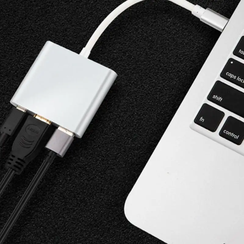 Aluminum Type-C Hub Adapter Excellent Aluminum Alloy Silver Shell with USB-C PD Charging 4K HDMI USB 3.0 Converter
Aluminum Type-C Hub Adapter Excellent Aluminum Alloy Silver Shell with USB-C PD Charging 4K HDMI USB 3.0 Converter