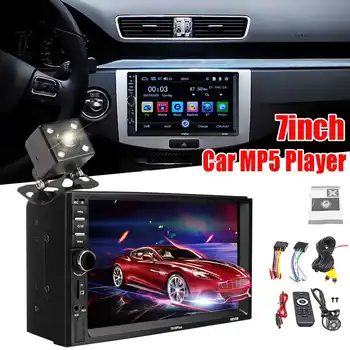 

7 inch 2 Din HD Car MP5 Player FM Radio USB/TF AUX In Hands-Free Calls bluetooth+Microphone Stereo Play Movies