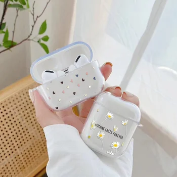 Love Heart Print Case For Apple Airpods 2/1 Cover Cute Daisy Flower Soft Clear Case For Airpod Earphone Capa For Airpods Pro Box
Love Heart Print Case For Apple Airpods 2/1 Cover Cute Daisy Flower Soft Clear Case For Airpod Earphone Capa For Airpods Pro Box