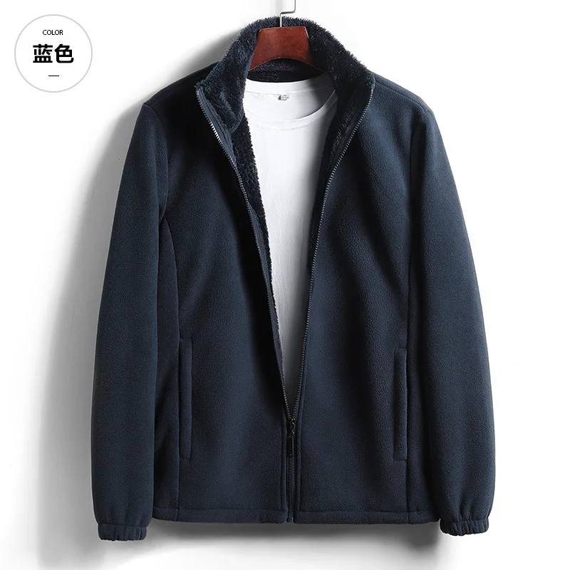 2019 autumn and winter new men's solid color stand collar plush jacket coat plus velvet large size all-match coat
2019 autumn and winter new men's solid color stand collar plush jacket coat plus velvet large size all-match coat