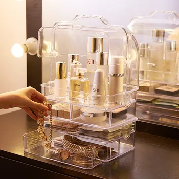 Clamshell 3 Drawer Dressing Table Rounded Makeup Storage Box Holder for Lipstick Jewelry Cosmetic Organizer Cosmetic storage box
Clamshell 3 Drawer Dressing Table Rounded Makeup Storage Box Holder for Lipstick Jewelry Cosmetic Organizer Cosmetic storage box