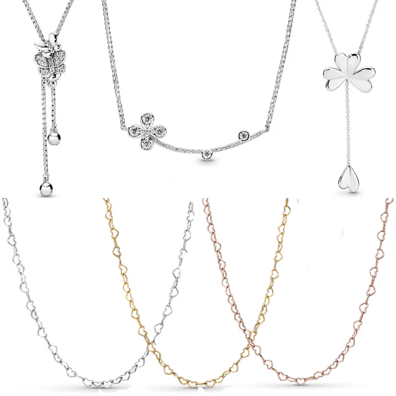 Dazzling & Dancing Butterflies Lucky Four-leaf Clover Joined Hearts Necklace For Women Gift Europe Jewelry 925 Sterling Silver
Dazzling & Dancing Butterflies Lucky Four-leaf Clover Joined Hearts Necklace For Women Gift Europe Jewelry 925 Sterling Silver