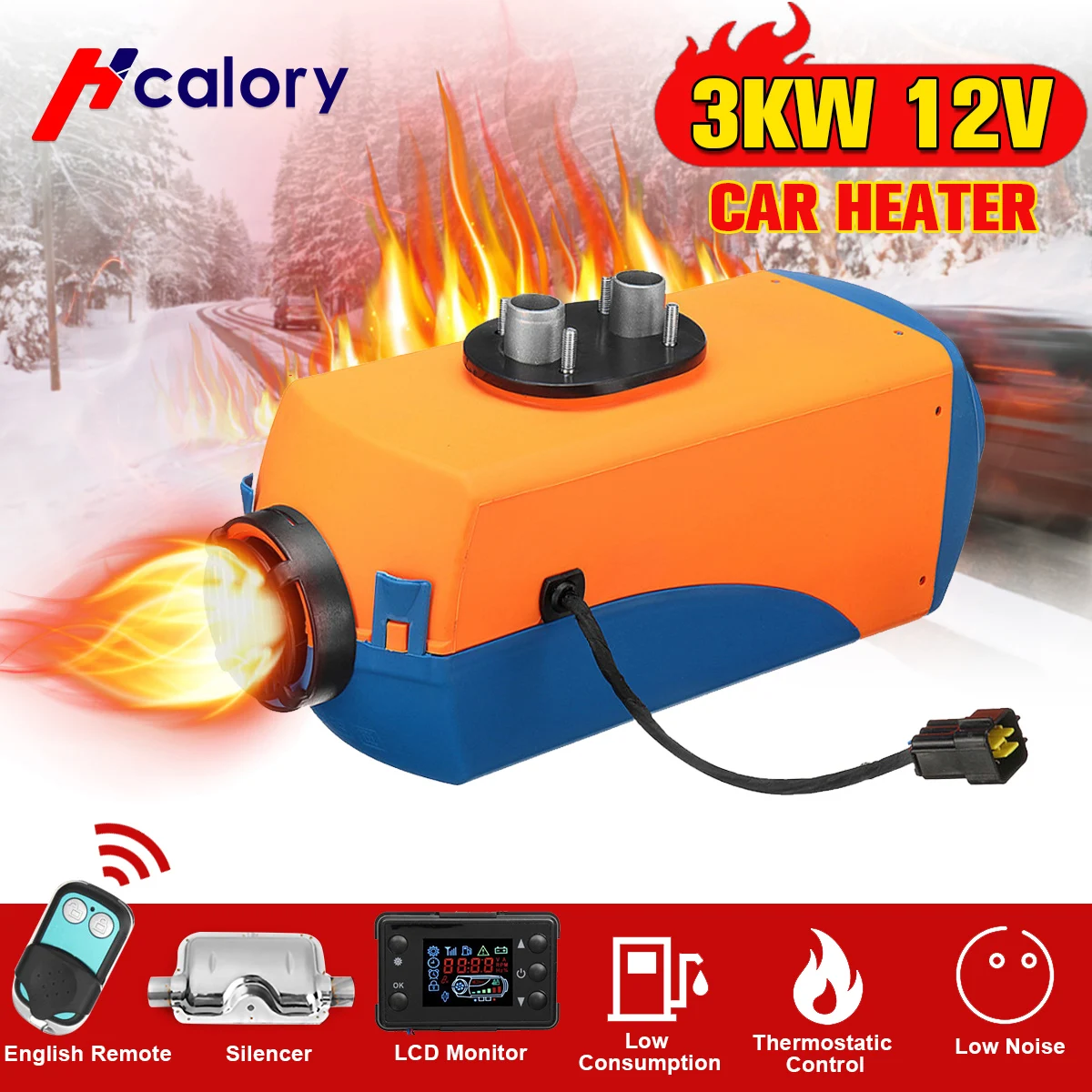 12V 3KW Air Diesels Heater Parking Air Heater With Remote LCD Digital Display for Boat Motorhome Trailer Silencer For Free
12V 3KW Air Diesels Heater Parking Air Heater With Remote LCD Digital Display for Boat Motorhome Trailer Silencer For Free