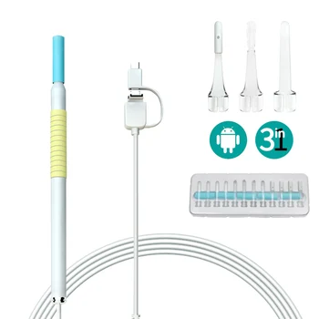 3 In 1 Otoscope Ear Cleaning Endoscope Ear Wax Remover Cleaner Tool Ear pick Visual Earpick HD Camera Ear Spoon for Android USB
3 In 1 Otoscope Ear Cleaning Endoscope Ear Wax Remover Cleaner Tool Ear pick Visual Earpick HD Camera Ear Spoon for Android USB
