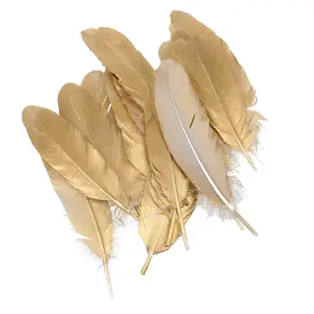 Wholesale Glitter Gold Silver Dipped Goose Feathers for Crafts Jewelry Accessories Wedding Decoration Duck Feather Natural Plume 
Wholesale Glitter Gold Silver Dipped Goose Feathers for Crafts Jewelry Accessories Wedding Decoration Duck Feather Natural Plume