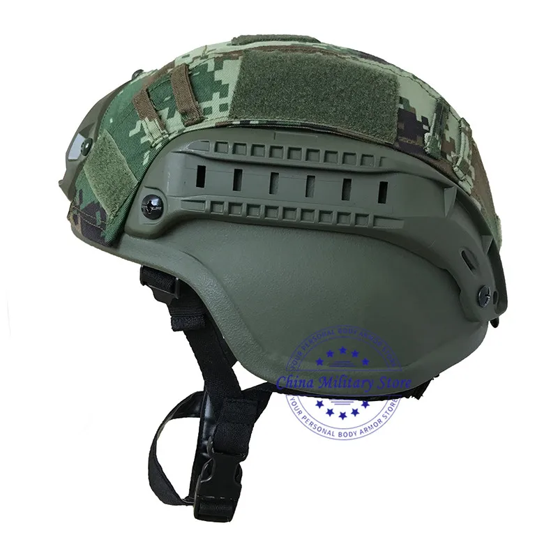 OD-MICH-2000-Bulletproof-Helmet-Level-NIJ-IIIA-Head-Protection-Aramid-Military-Ballistic-Helmet (1)_副本