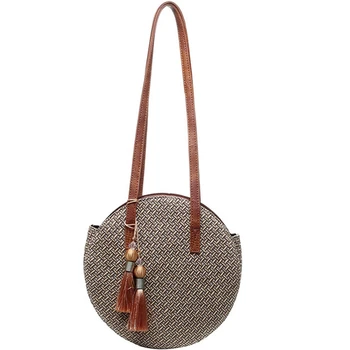 Summer Women Bags Ladies Large Handbag Hand women Straw Bag Round ularity Straw Women Shoulder Bag Beach Travel Bags Tote(Kha
Summer Women Bags Ladies Large Handbag Hand women Straw Bag Round ularity Straw Women Shoulder Bag Beach Travel Bags Tote(Kha