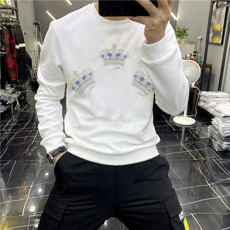European Design New Men's Hoodie Hip-Hop Super Warm Plus Velvet Pullover High-End Hot Diamond Hoody 2021
European Design New Men's Hoodie Hip-Hop Super Warm Plus Velvet Pullover High-End Hot Diamond Hoody 2021