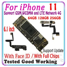 

Free Clean iCloud For iPhone 11 Pro Max Motherboard With Face ID 64GB 128GB 256GB mainboard For iPhone 11 Plate Support Update