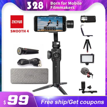 Zhiyun Smooth 4 Q 3-Axis Handheld Gimbal Stabilizer for Smartphone action camera phone Portable sjcam Vertical Shooting
Zhiyun Smooth 4 Q 3-Axis Handheld Gimbal Stabilizer for Smartphone action camera phone Portable sjcam Vertical Shooting