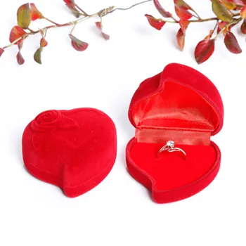 Red Heart Shape Velvet Ring Box Jewelry Display Rose Flower Design Gifts Engagement Wedding Fashion Jewelry Boxes and Packaging
Red Heart Shape Velvet Ring Box Jewelry Display Rose Flower Design Gifts Engagement Wedding Fashion Jewelry Boxes and Packaging