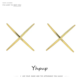 Yhpup Simple Cross Small Stud Earrings Chic Gold Metal Copper Earrings Jewelry бижутерия Trendy kolczyki Office Gala Gift 2020
Yhpup Simple Cross Small Stud Earrings Chic Gold Metal Copper Earrings Jewelry бижутерия Trendy kolczyki Office Gala Gift 2020