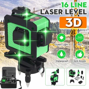 110~220V 16 Line 360 Horizontal Vertical Cross 3D Green Light Laser Level Self-Leveling Measure Super Powerful Laser Beam
110~220V 16 Line 360 Horizontal Vertical Cross 3D Green Light Laser Level Self-Leveling Measure Super Powerful Laser Beam