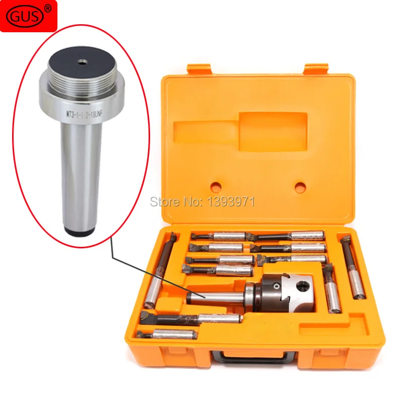 GUS Boring tool set MT4 taper, F1-18 75mm boring head with MT4 shank and 12pcs 18mm boring bars, boring head set
GUS Boring tool set MT4 taper, F1-18 75mm boring head with MT4 shank and 12pcs 18mm boring bars, boring head set
