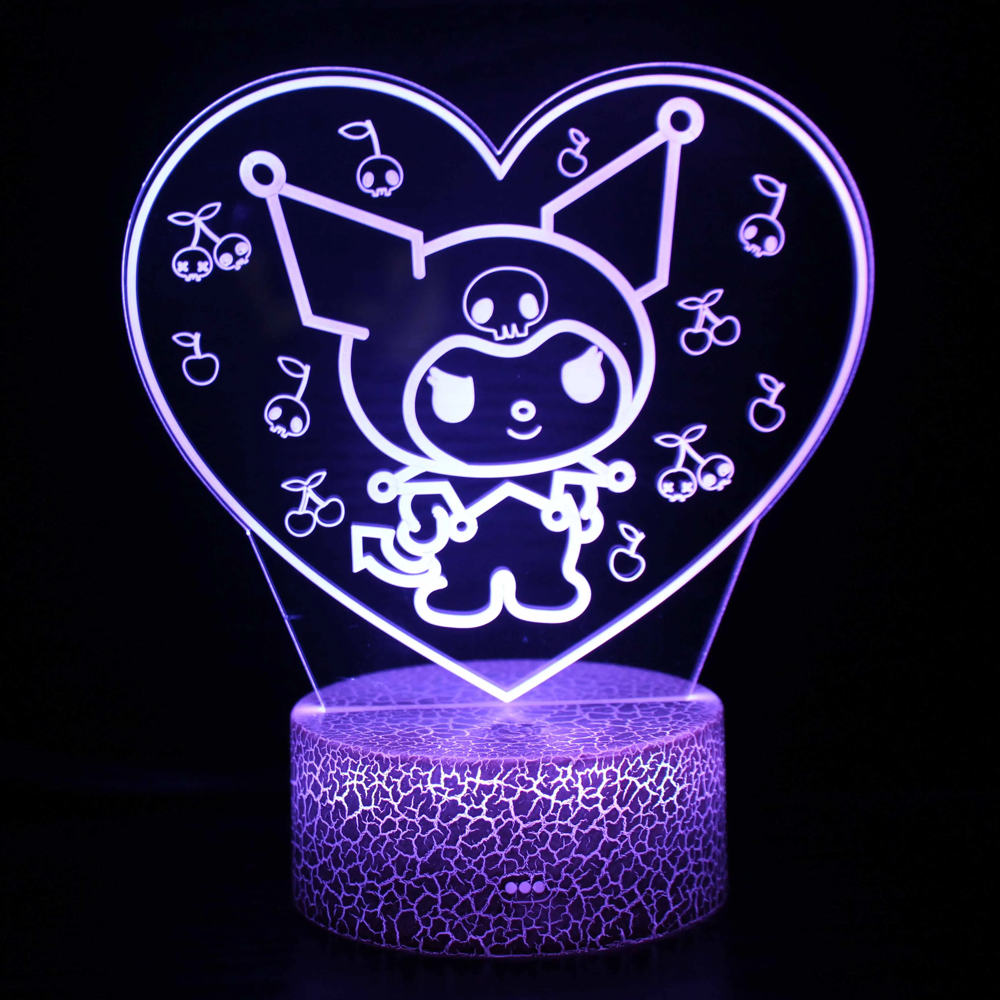 16 цветов Sanrio Kuromi аниме Hello Kitty Kawaii светодиодный 3D ночсветильник модель детской
