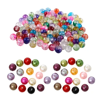400 Pcs Dia.8Mm Mixed Round Beads: 300 Pcs Acrylic Beads & 100 Pcs Crackle Glass Beads
400 Pcs Dia.8Mm Mixed Round Beads: 300 Pcs Acrylic Beads & 100 Pcs Crackle Glass Beads