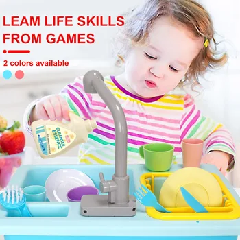 Kids Children DIY Simulation kitchen Sink Water Outlet Dish-Washing Machine Cups Knife Fork Clean Brush Dish Pretend Play Toys
Kids Children DIY Simulation kitchen Sink Water Outlet Dish-Washing Machine Cups Knife Fork Clean Brush Dish Pretend Play Toys