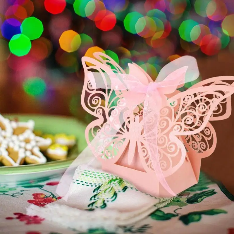 Practical 10pcs Butterfly Laser Cut Hollow Candy Boxes Unique Design Beautiful with Ribbon Event Party Prop Supply Gift
Practical 10pcs Butterfly Laser Cut Hollow Candy Boxes Unique Design Beautiful with Ribbon Event Party Prop Supply Gift