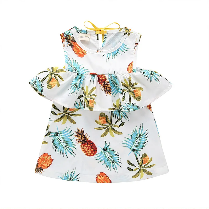 Summer European&American Baby Girls Wear Printing Sleeveless Lotus Leaf Edge Dress Children Dress Princess Dress Dress Elegant 
Summer European&American Baby Girls Wear Printing Sleeveless Lotus Leaf Edge Dress Children Dress Princess Dress Dress Elegant