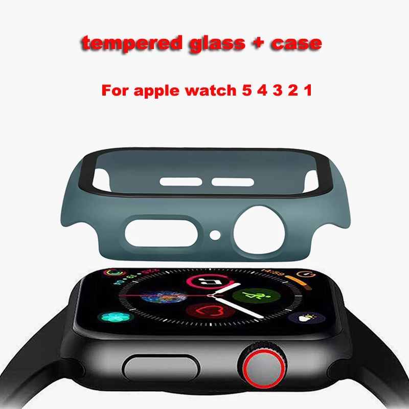 Tempered Glass For Apple Watch series 5 4 3 2 1 Screen Protector case bumper for iWatch 40mm 44mm 38mm 42mm watch Accessories
Tempered Glass For Apple Watch series 5 4 3 2 1 Screen Protector case bumper for iWatch 40mm 44mm 38mm 42mm watch Accessories